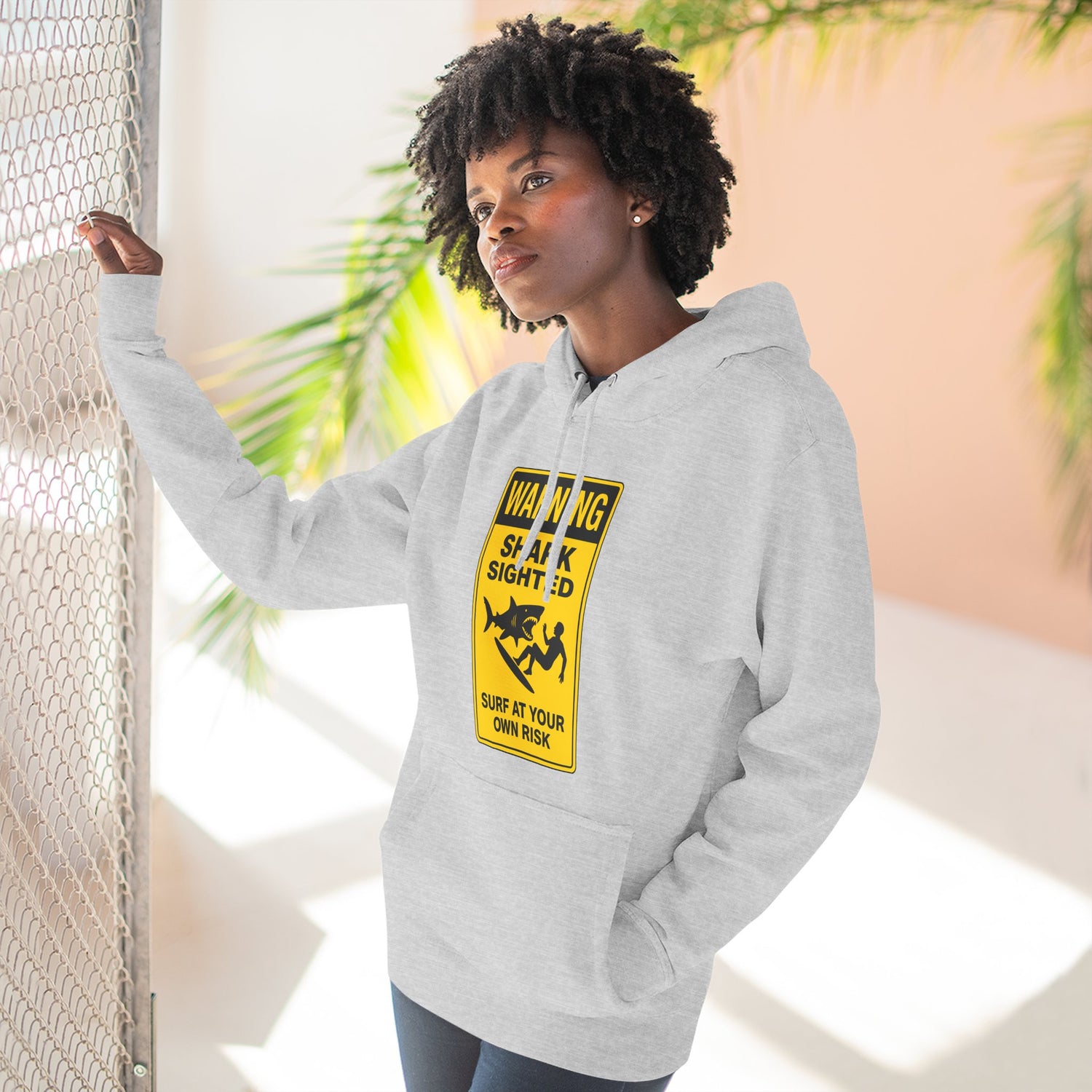 Shark Sighted Unisex - Pull-Over Cotton Blend Fleece Hoodie