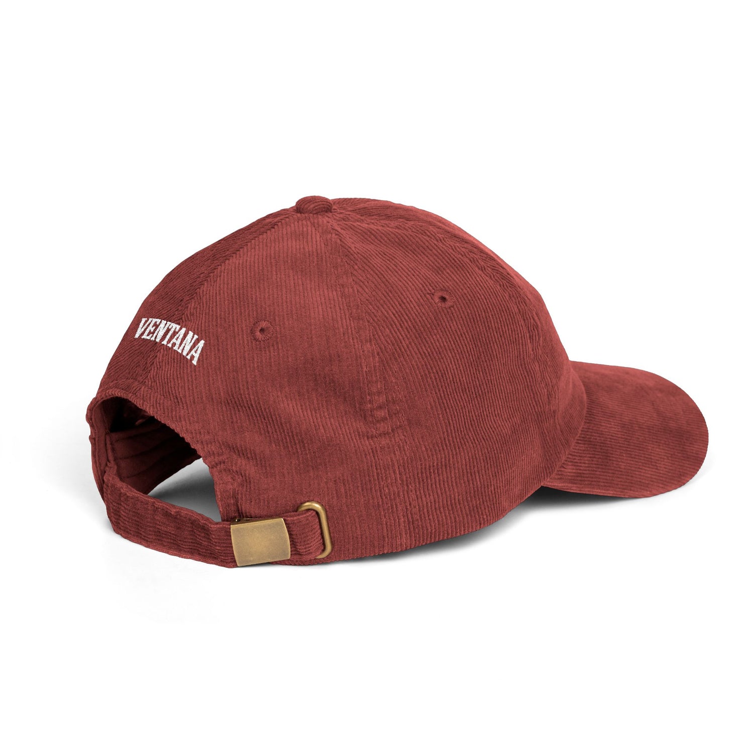 Ventana Three Board Embroidered Corduroy Cap - 100% Cotton