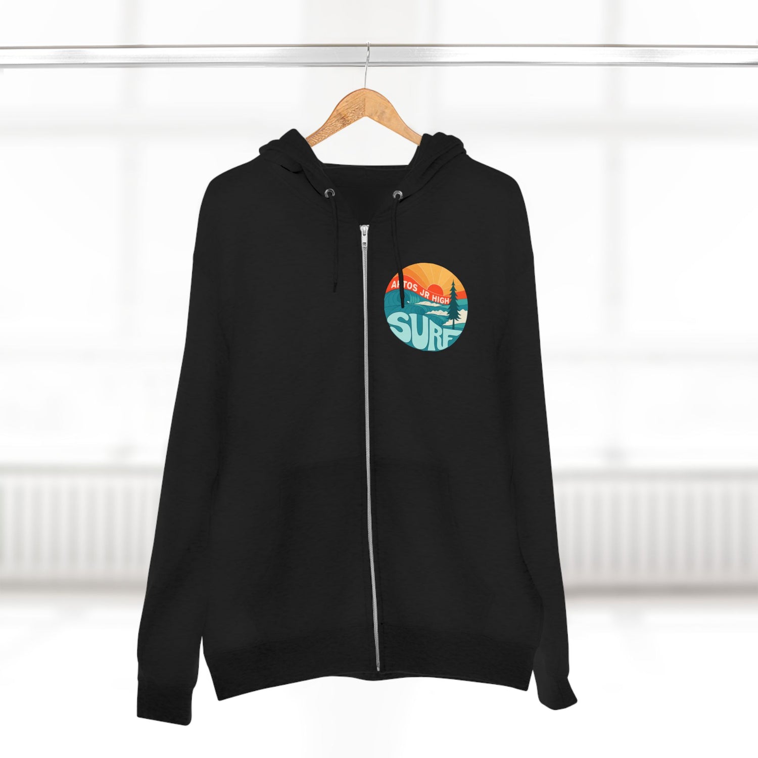 Aptos Junior High Surf Team Sunset Unisex - Zip Cotton Blend Fleece Hoodie