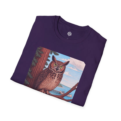 Aptos California Aptosia Owl Unisex - U.S. Cotton T-Shirt