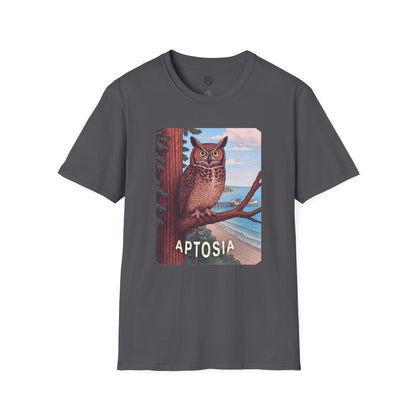 Aptos California Aptosia Owl Unisex - U.S. Cotton T-Shirt