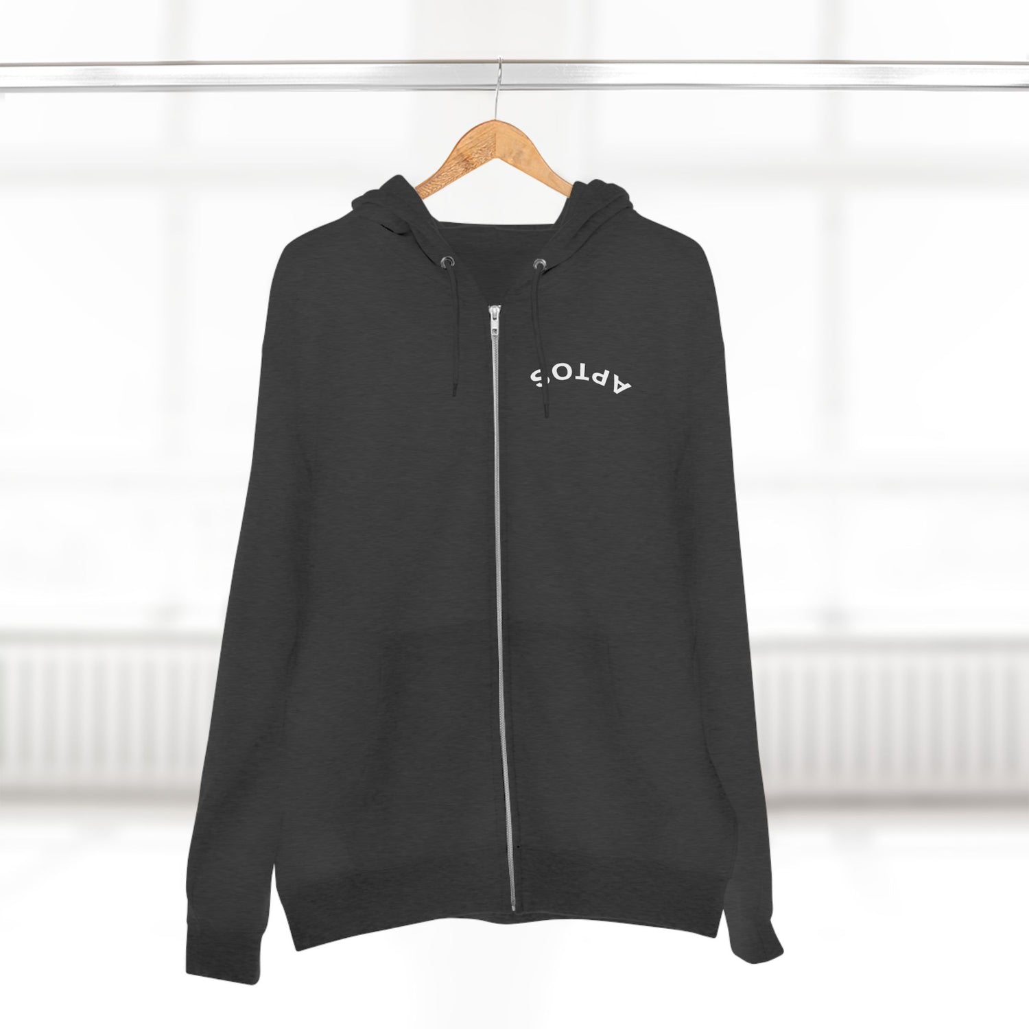 Aptos California Upside Down Unisex - Zip Cotton Blend Fleece Hoodie