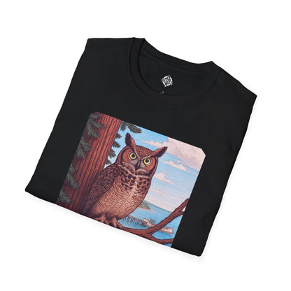Aptos California Aptosia Owl Unisex - U.S. Cotton T-Shirt