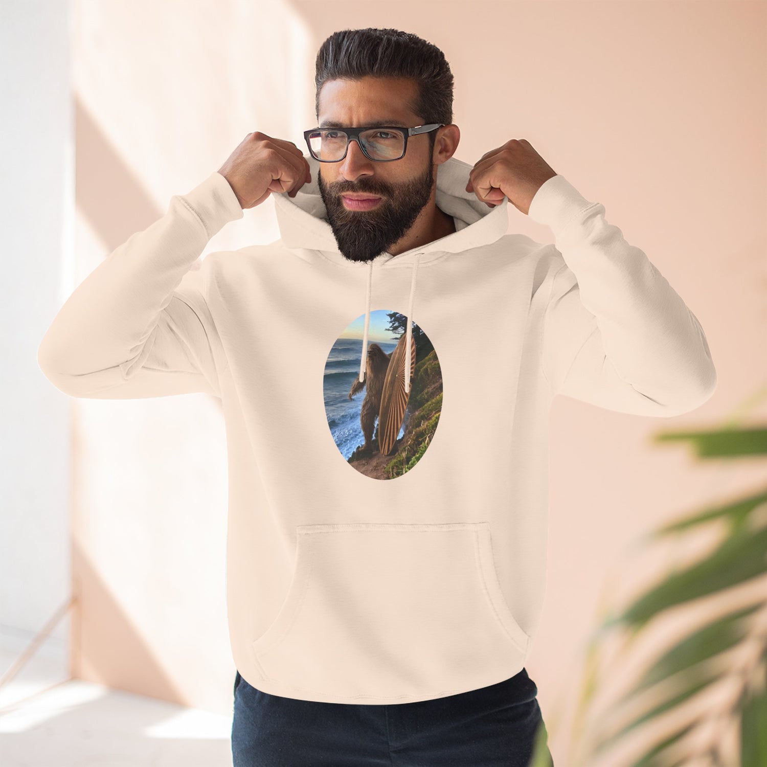 Ventana Real Surfsquatch Unisex - Pull-Over Cotton Blend Fleece Hoodie