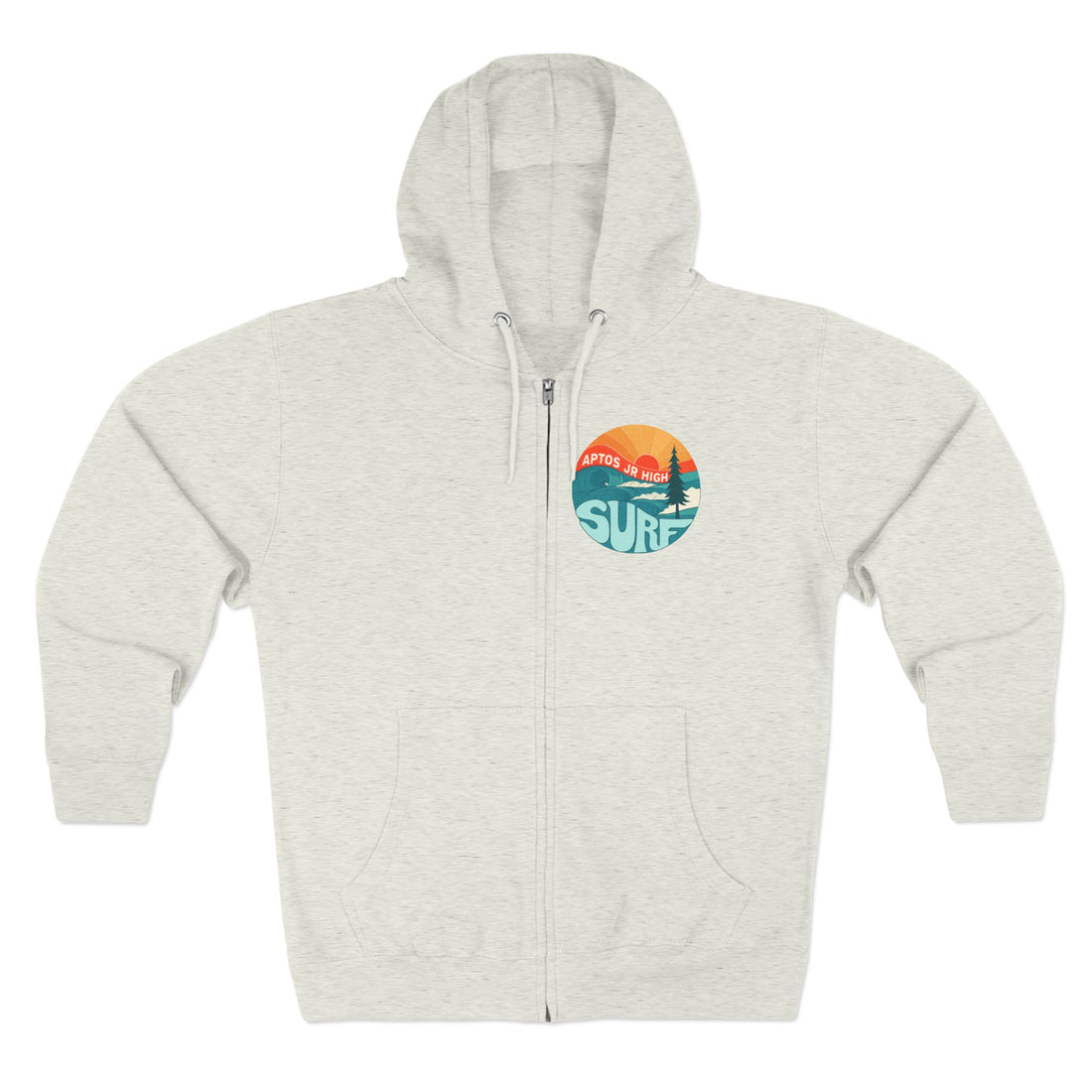 Aptos Junior High Surf Team Sunset Unisex - Zip Cotton Blend Fleece Hoodie