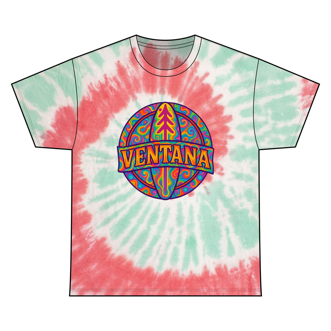 Ventana Psychedelic Treefish Logo Unisex - 100% Cotton T-Shirt