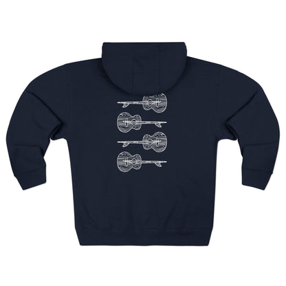 Ventana Santa Cruz Guitar Collab Unisex - Zip Cotton Blend Fleece Hoodie