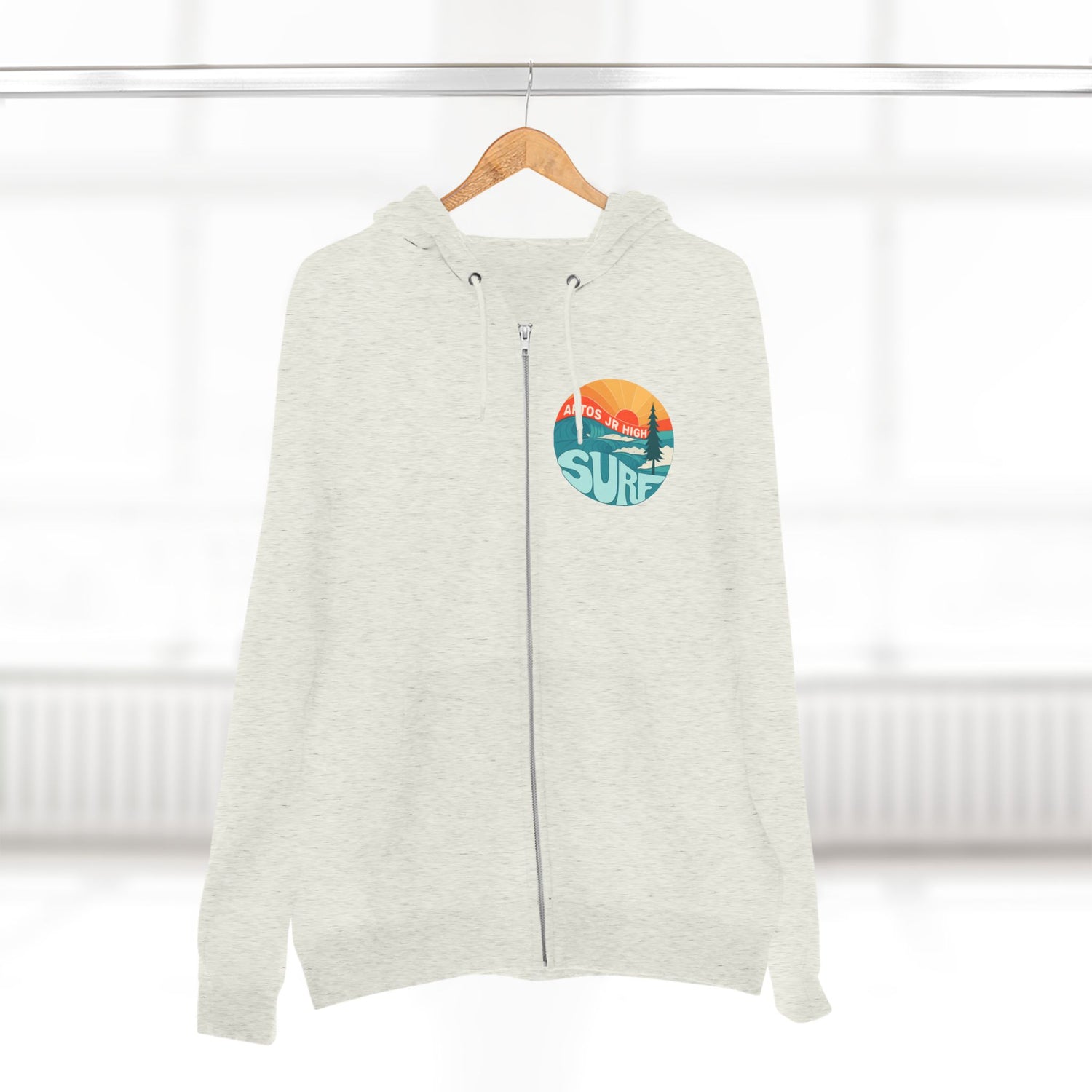 Aptos Junior High Surf Team Sunset Unisex - Zip Cotton Blend Fleece Hoodie