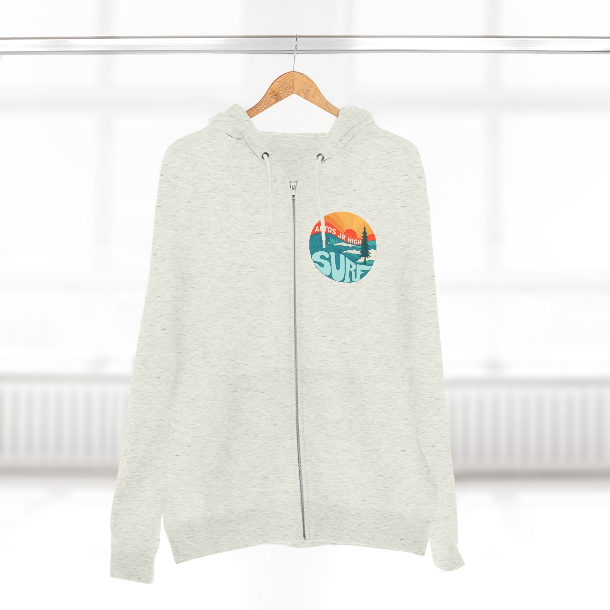 Aptos Junior High Surf Team Sunset Unisex - Zip Cotton Blend Fleece Hoodie