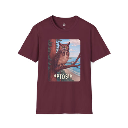 Aptos California Aptosia Owl Unisex - U.S. Cotton T-Shirt
