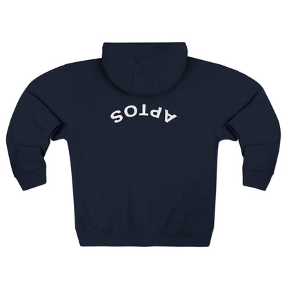 Aptos California Upside Down Unisex - Zip Cotton Blend Fleece Hoodie
