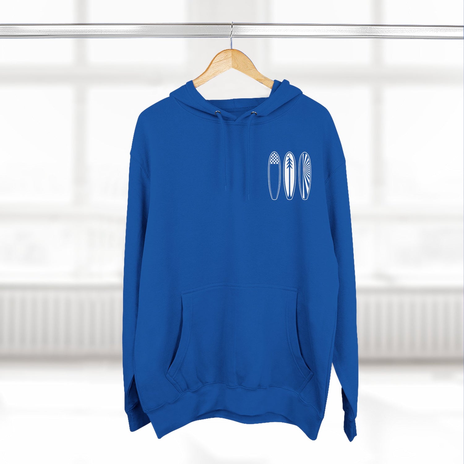 Ventana Three Board - Unisex Pull-Over Cotton Blend Fleece Hoodie