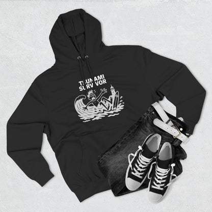 Tsunami Survivor Unisex - Pull-Over Cotton Blend Fleece Hoodie