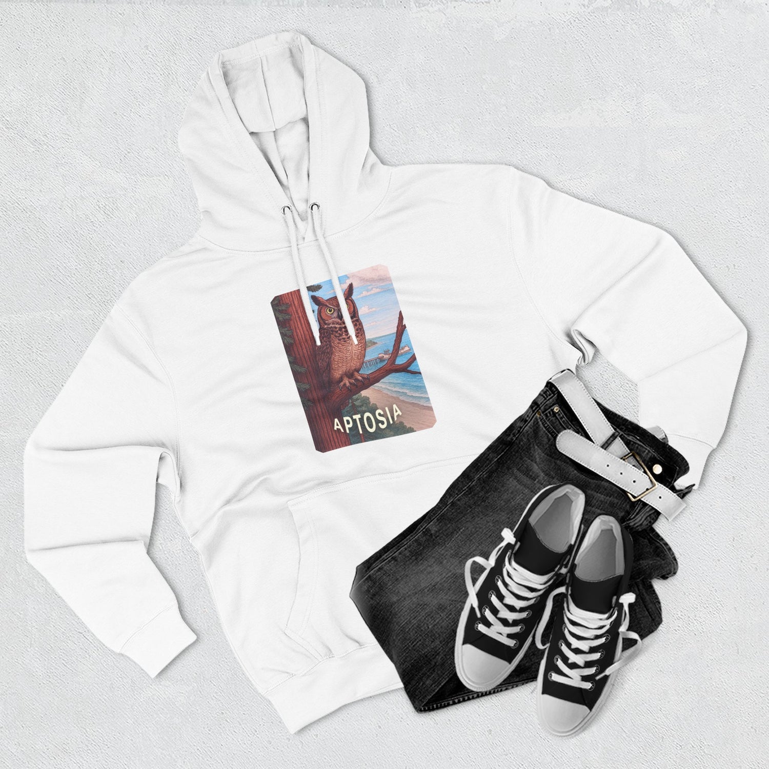 Aptos California Aptosia Unisex - Pull-Over Cotton Blend Fleece Hoodie