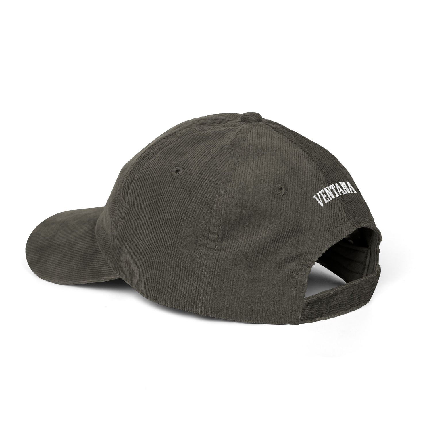 Ventana Three Board Embroidered Corduroy Cap - 100% Cotton