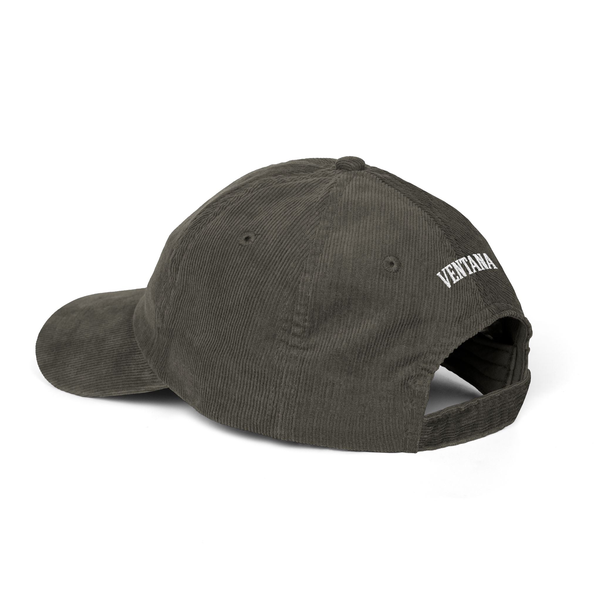 Ventana Three Board Embroidered Corduroy Cap - 100% Cotton