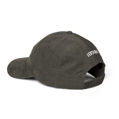 Ventana Three Board Embroidered Corduroy Cap - 100% Cotton