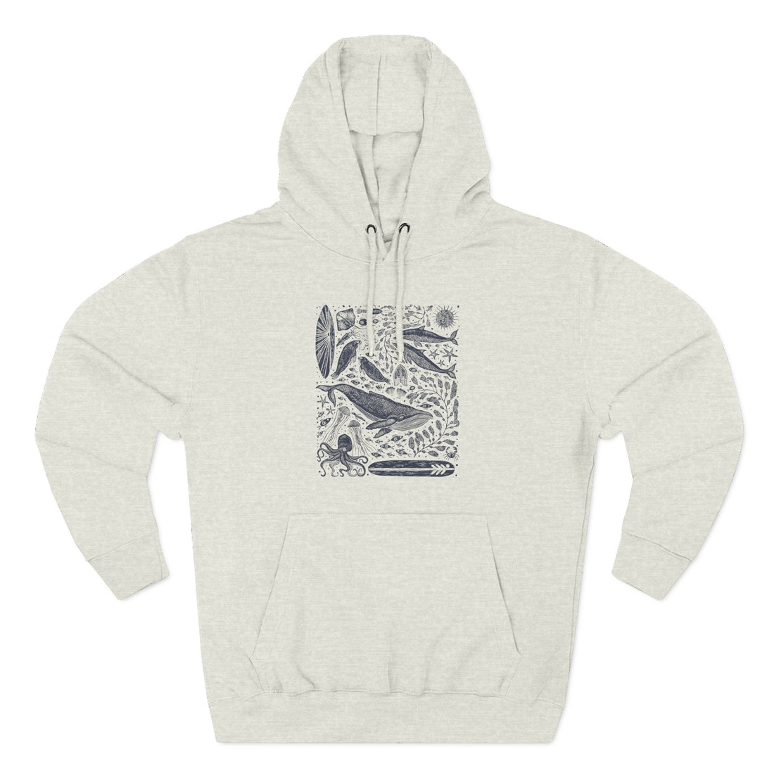 Ventana Marine Life by Lili Arnold Unisex - Pull-Over Cotton Blend Fleece Hoodie