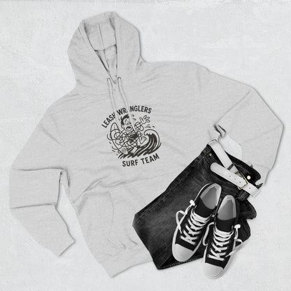 Leash Wranglers Surf Team Unisex - Pull-Over Cotton Blend Fleece Hoodie