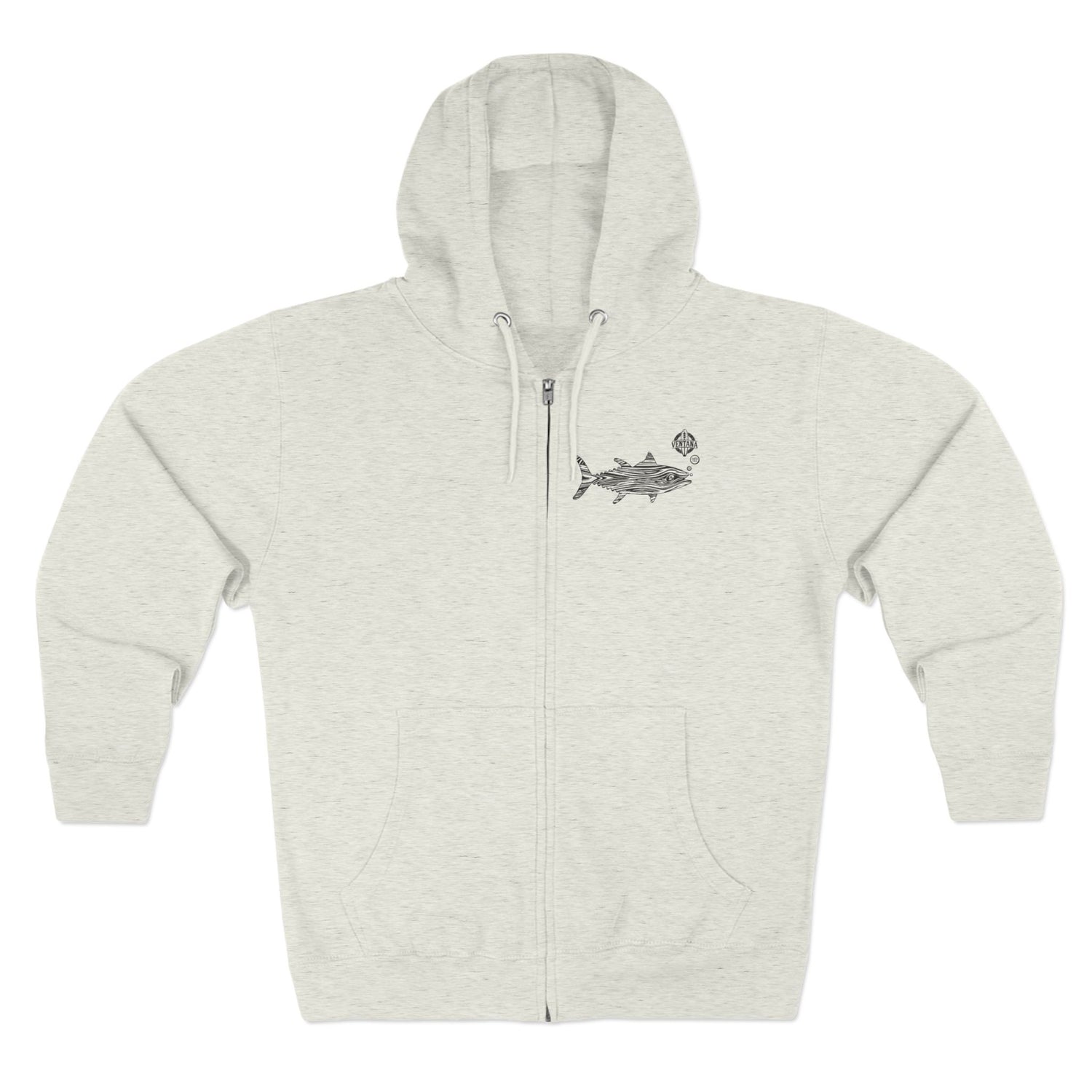 Ventana Wooden Tuna Unisex - Zip Cotton Blend Fleece Hoodie