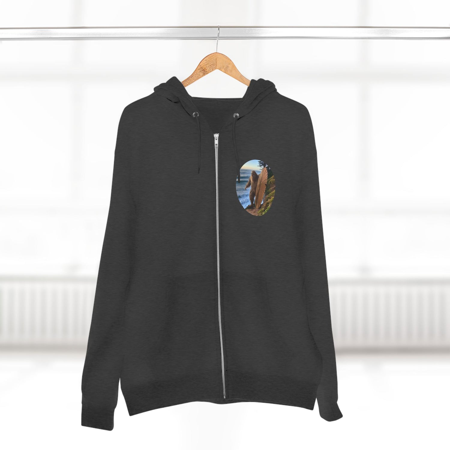 Ventana Real Surfsquatch Unisex - Zip Cotton Blend Fleece Hoodie