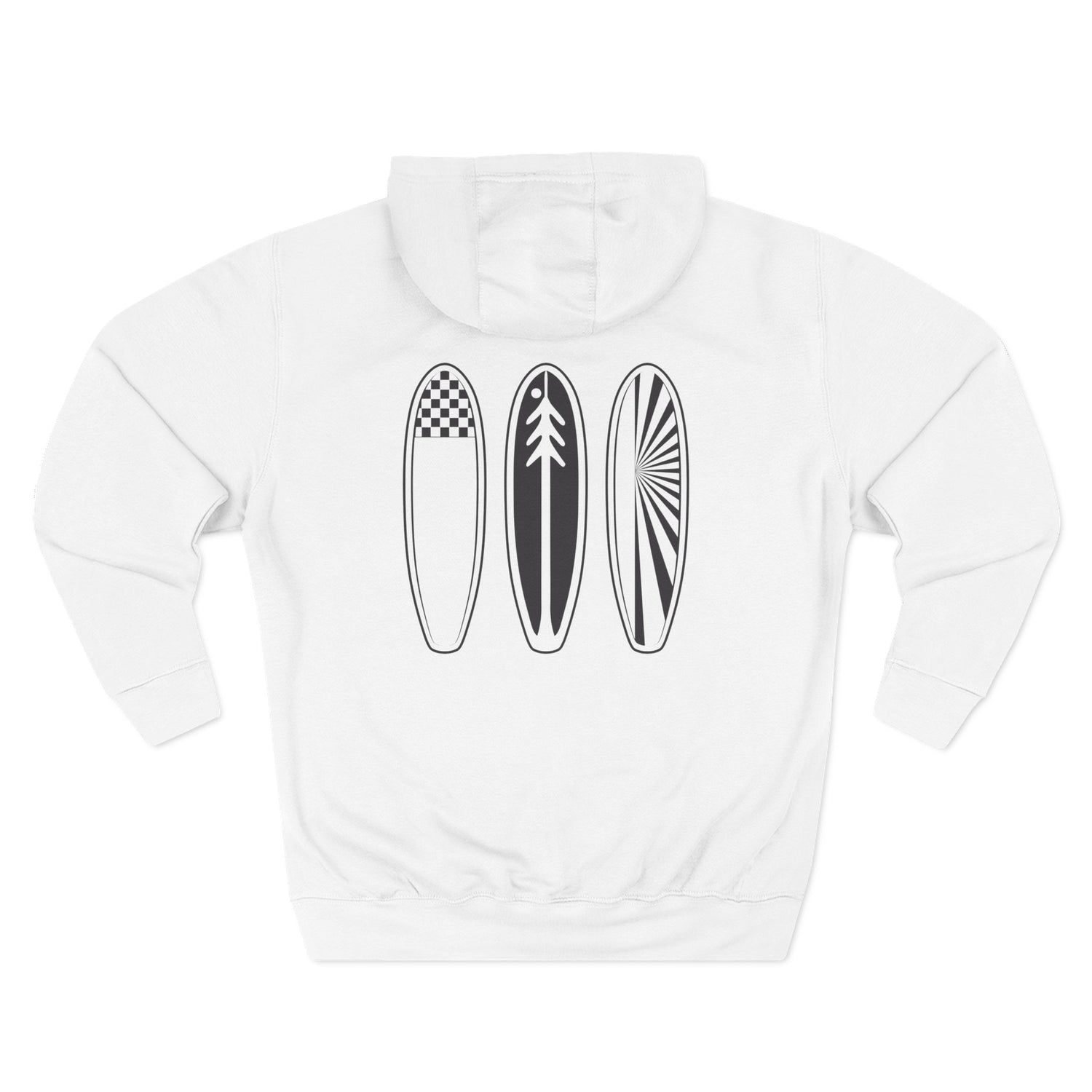 Ventana Three Board - Unisex Pull-Over Cotton Blend Fleece Hoodie