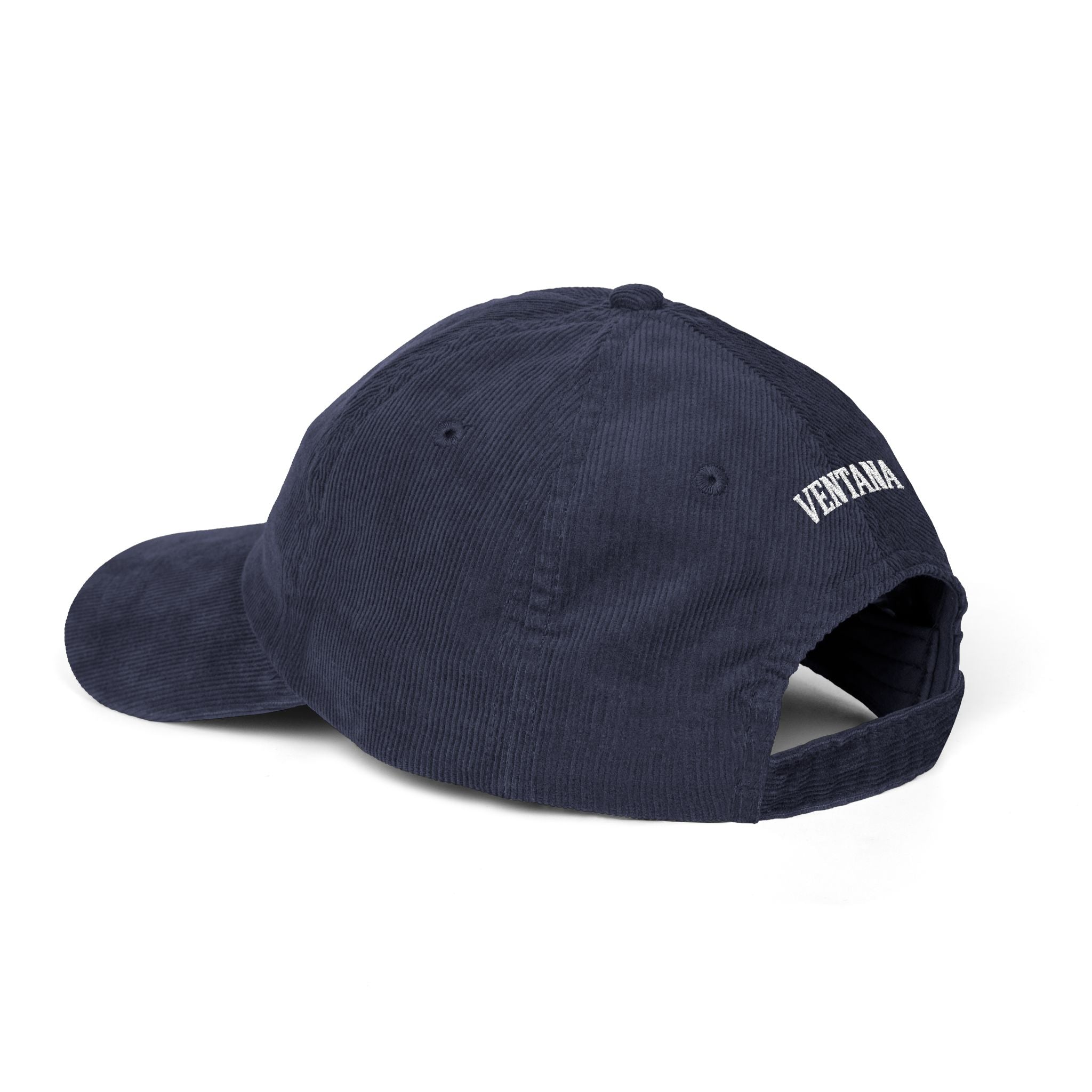Ventana Three Board Embroidered Corduroy Cap - 100% Cotton
