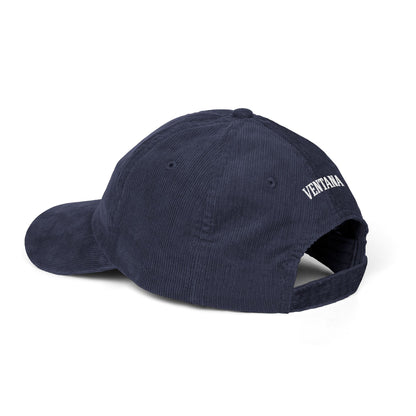 Ventana Three Board Embroidered Corduroy Cap - 100% Cotton