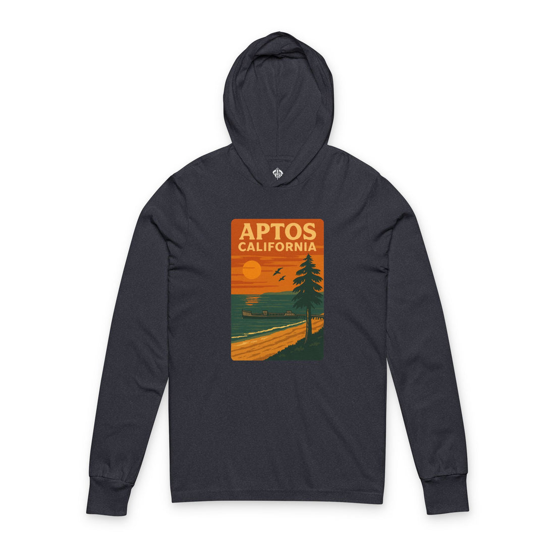 Aptos California Sunset Unisex - Cotton Long Sleeve Hooded T-Shirt