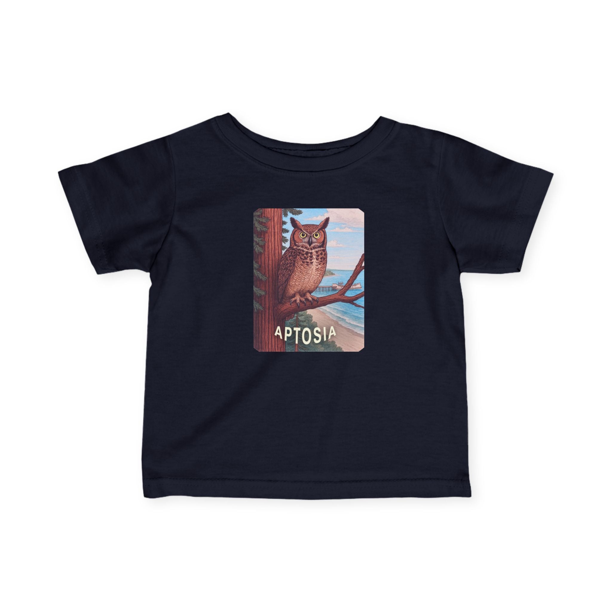 Aptos California Aptosia Owl - Infant 100% Cotton T-Shirt