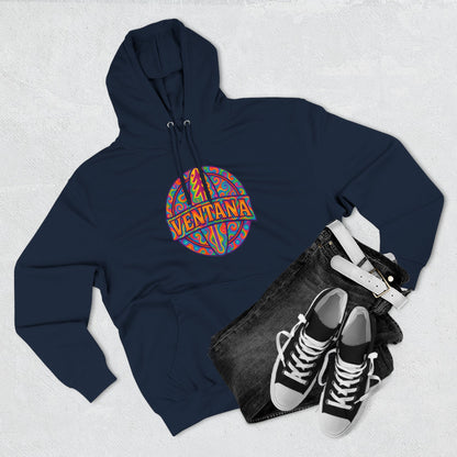 Ventana Psychedelic Treefish Logo Unisex - Pull-Over Cotton Blend Fleece Hoodie