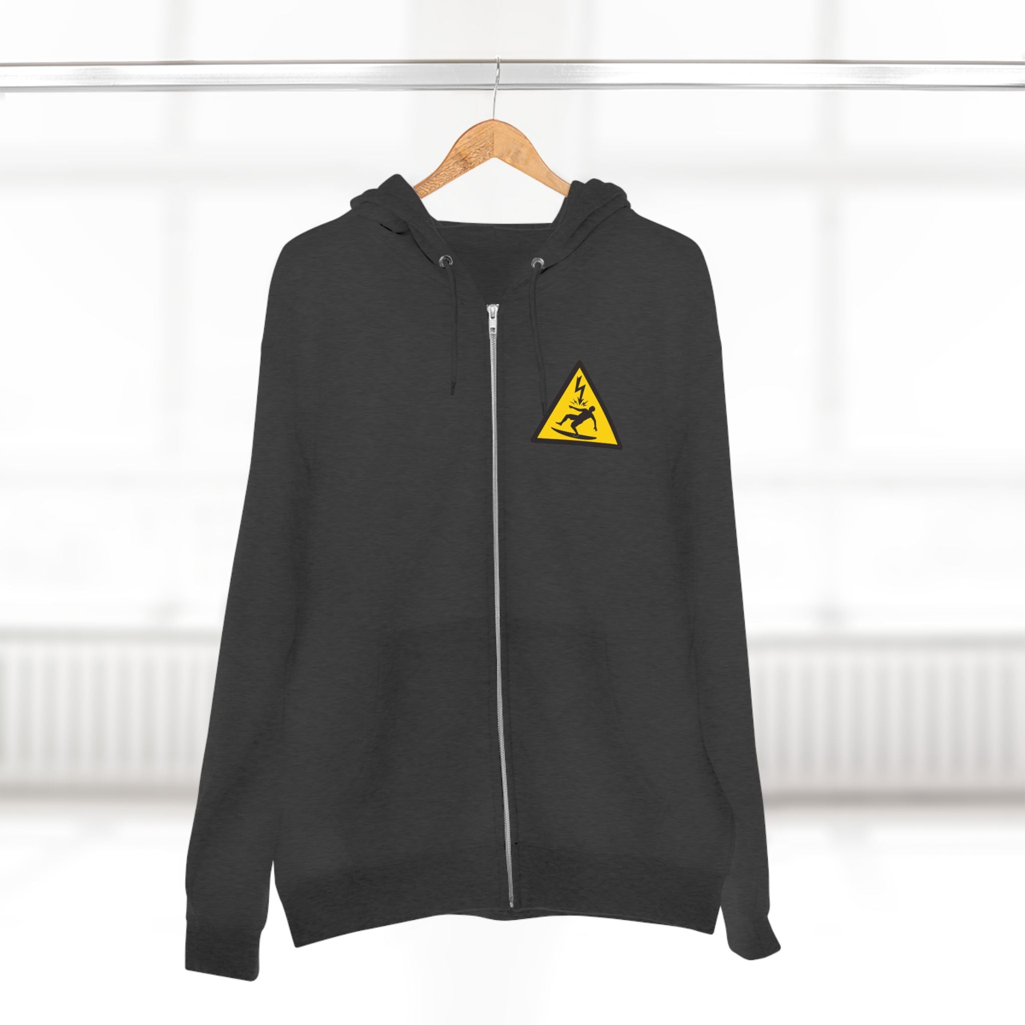 Electric Surfer Unisex - Zip Cotton Blend Fleece Hoodie
