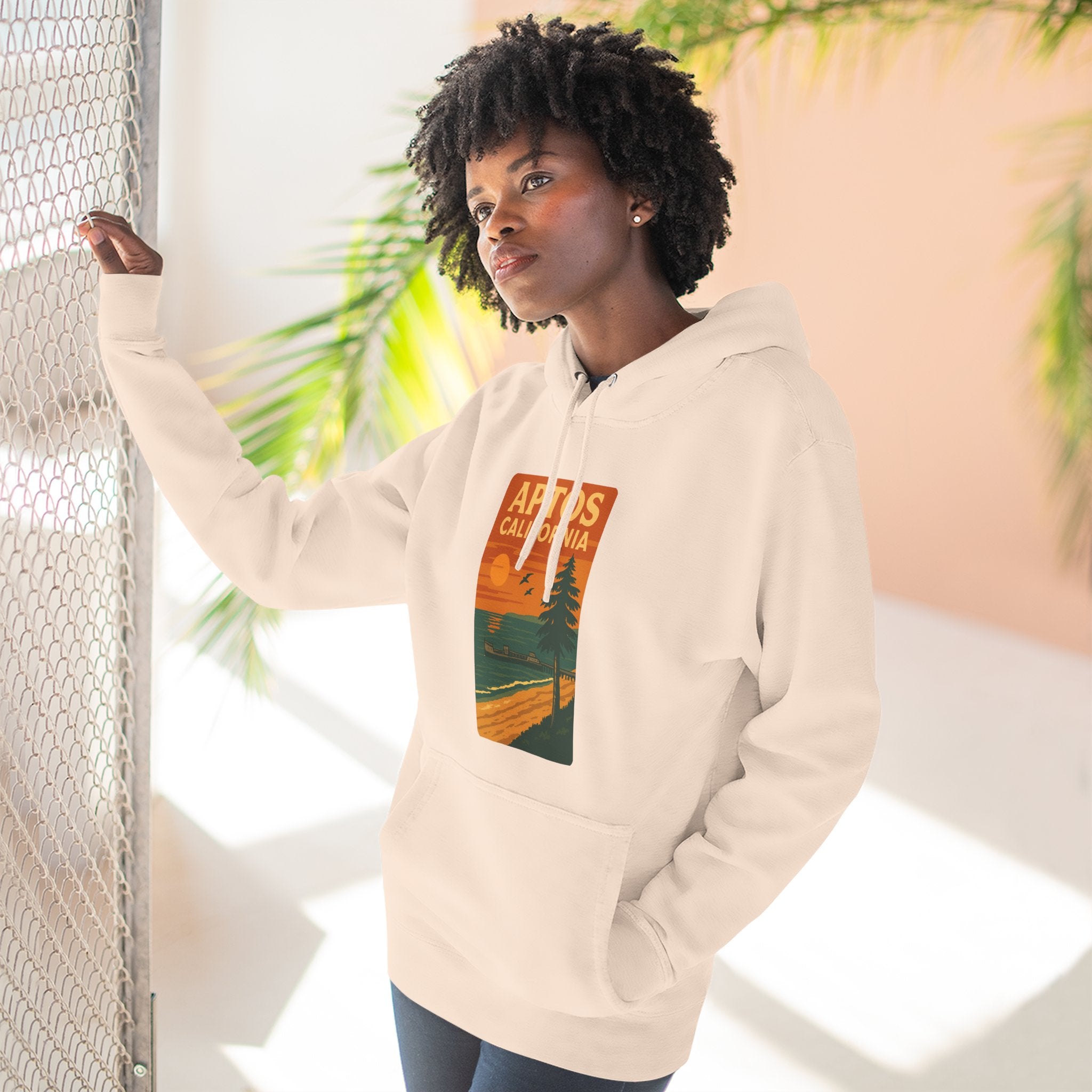 Aptos California Sunset Unisex - Pull-Over Cotton Blend Fleece Hoodie