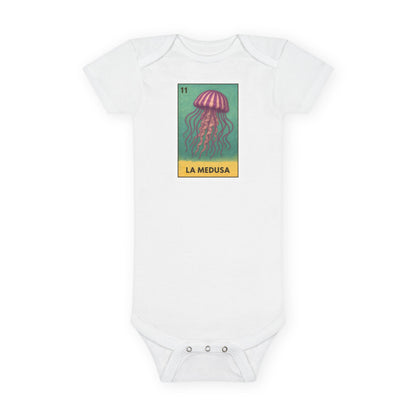 Sea Jelly Lotería - Baby Short Sleeve 100% Cotton Onesie (La Medusa)