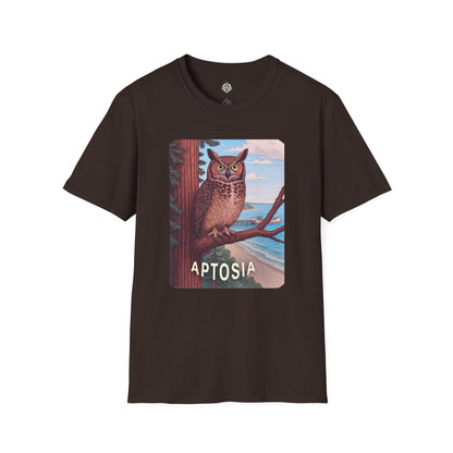 Aptos California Aptosia Owl Unisex - U.S. Cotton T-Shirt