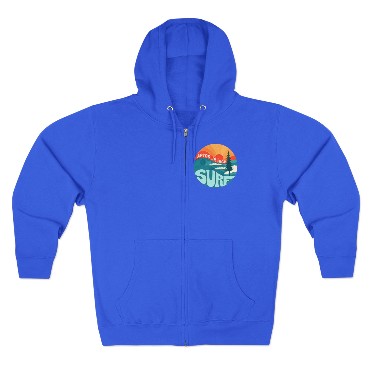Aptos Junior High Surf Team Sunset Unisex - Zip Cotton Blend Fleece Hoodie