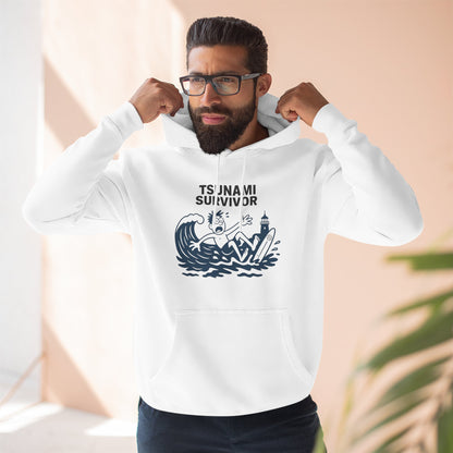 Tsunami Survivor Unisex - Pull-Over Cotton Blend Fleece Hoodie