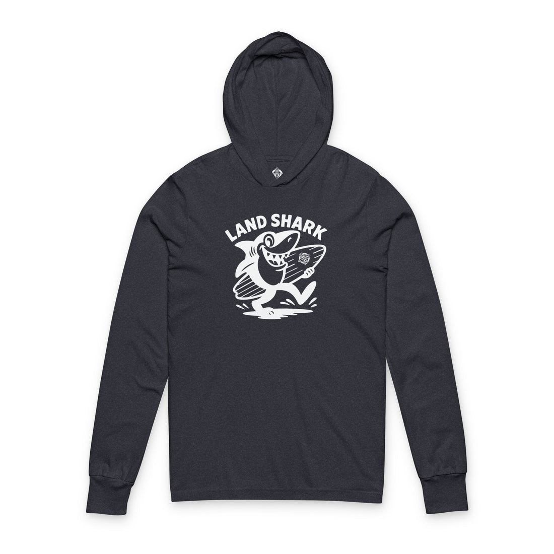 Land Shark Unisex - Cotton Hooded Long Sleeve Hooded T-Shirt
