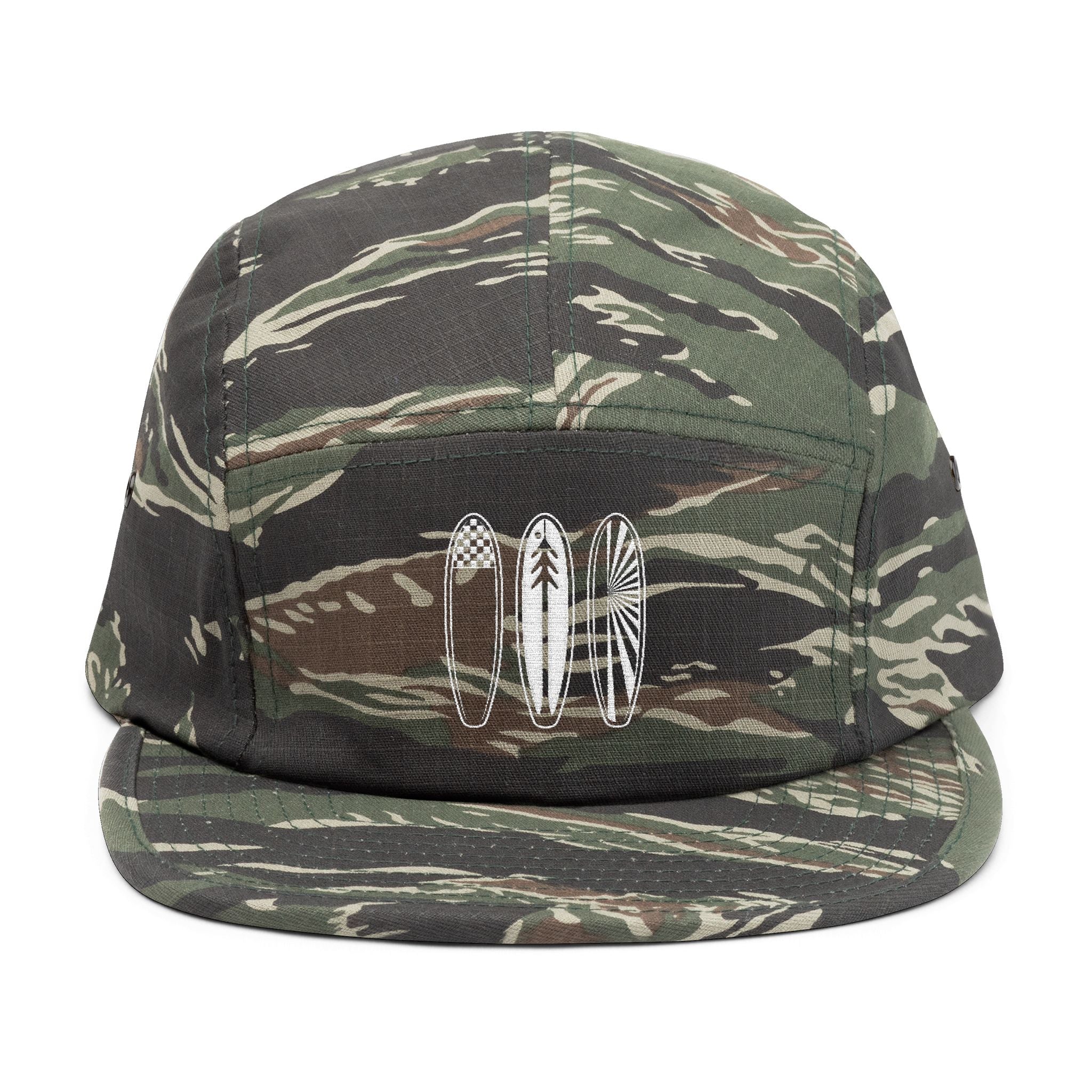 Ventana Three Board Embroidered 5 Panel Cap - 100% Cotton