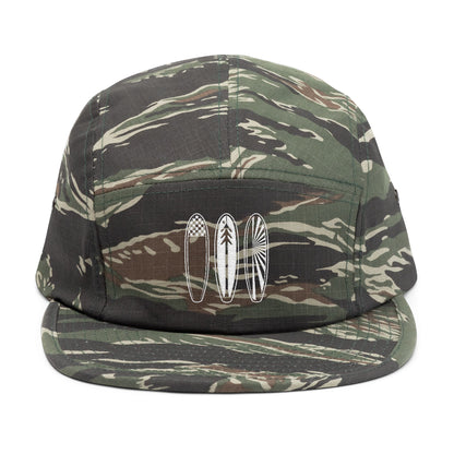 Ventana Three Board Embroidered 5 Panel Cap - 100% Cotton
