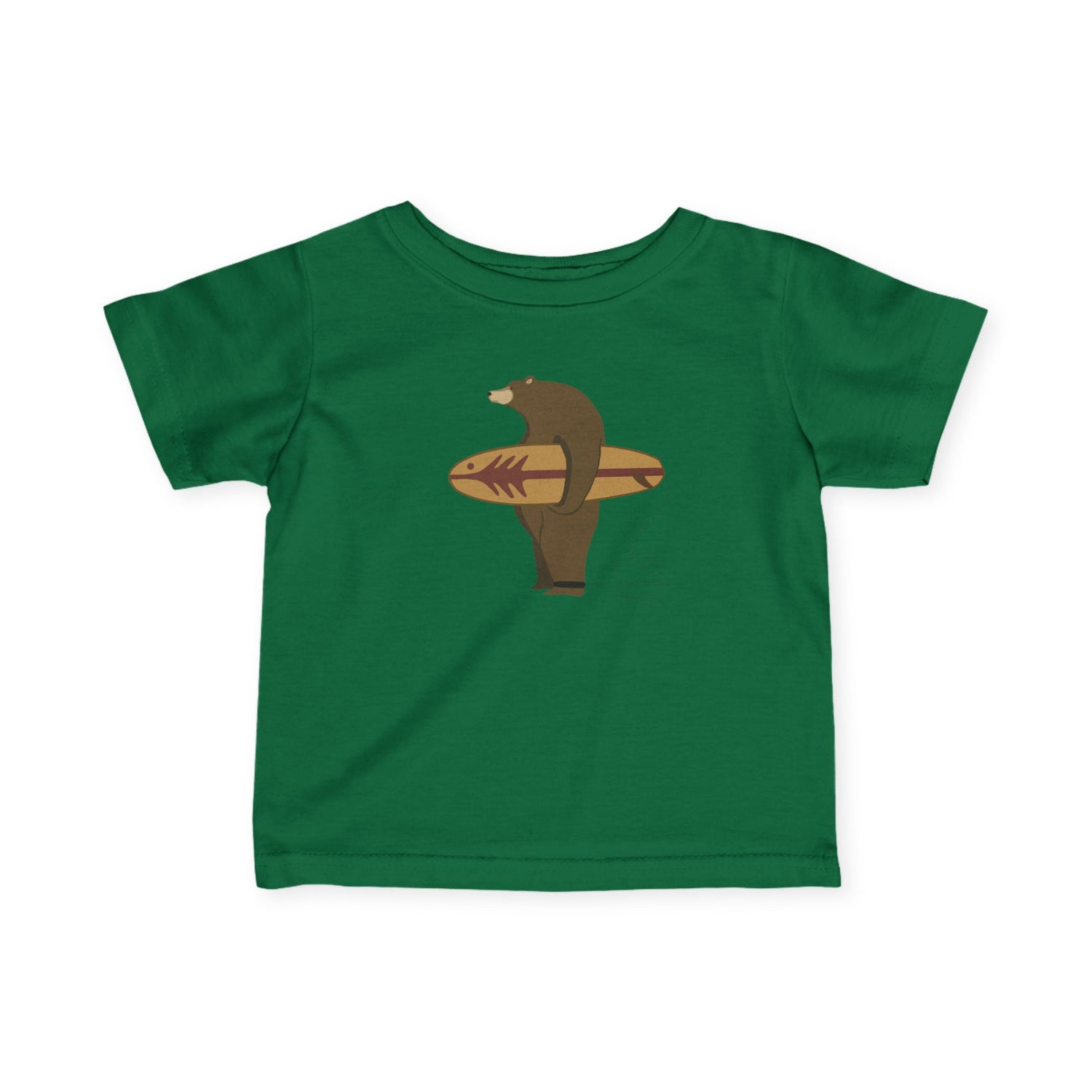 Surfing Grizzly Bear by Fabian Lavater - Infant 100% Cotton T-Shirt