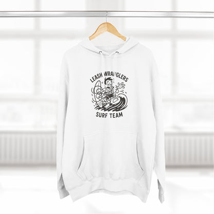 Leash Wranglers Surf Team Unisex - Pull-Over Cotton Blend Fleece Hoodie