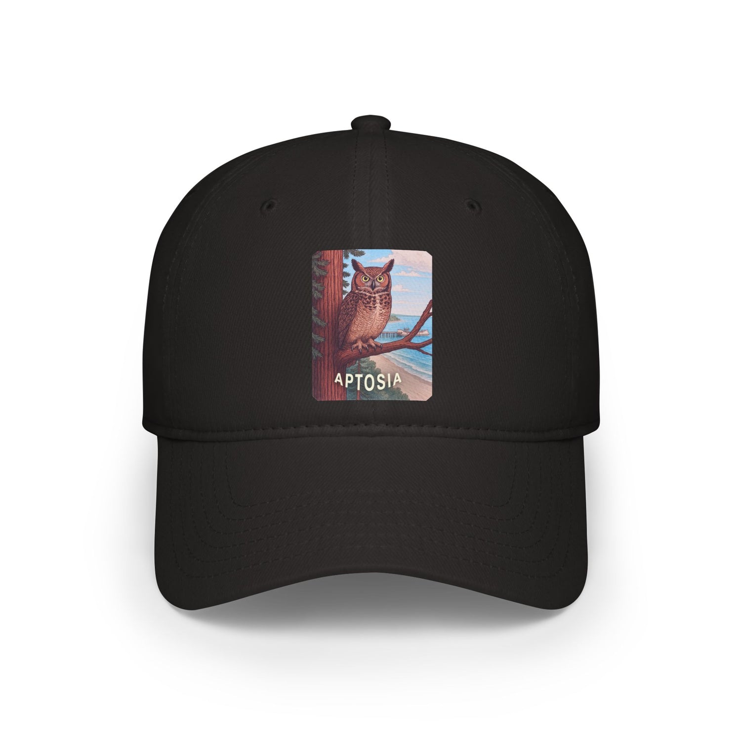 Aptos California Aptosia Owl - 100% Cotton Baseball Cap