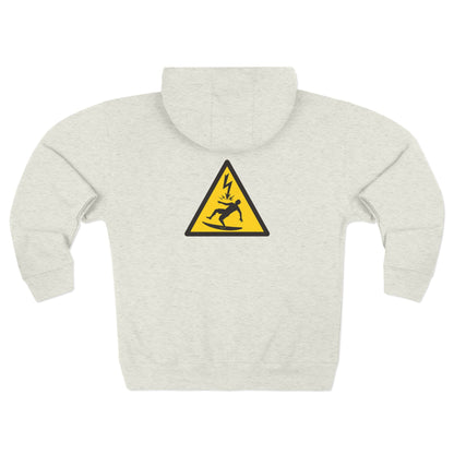 Electric Surfer Unisex - Zip Cotton Blend Fleece Hoodie
