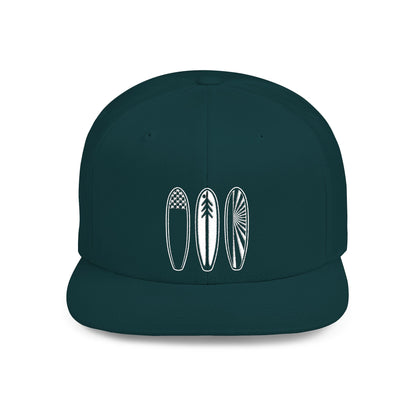 Ventana Three Board Embroidered Flat Bill Snapback Hat