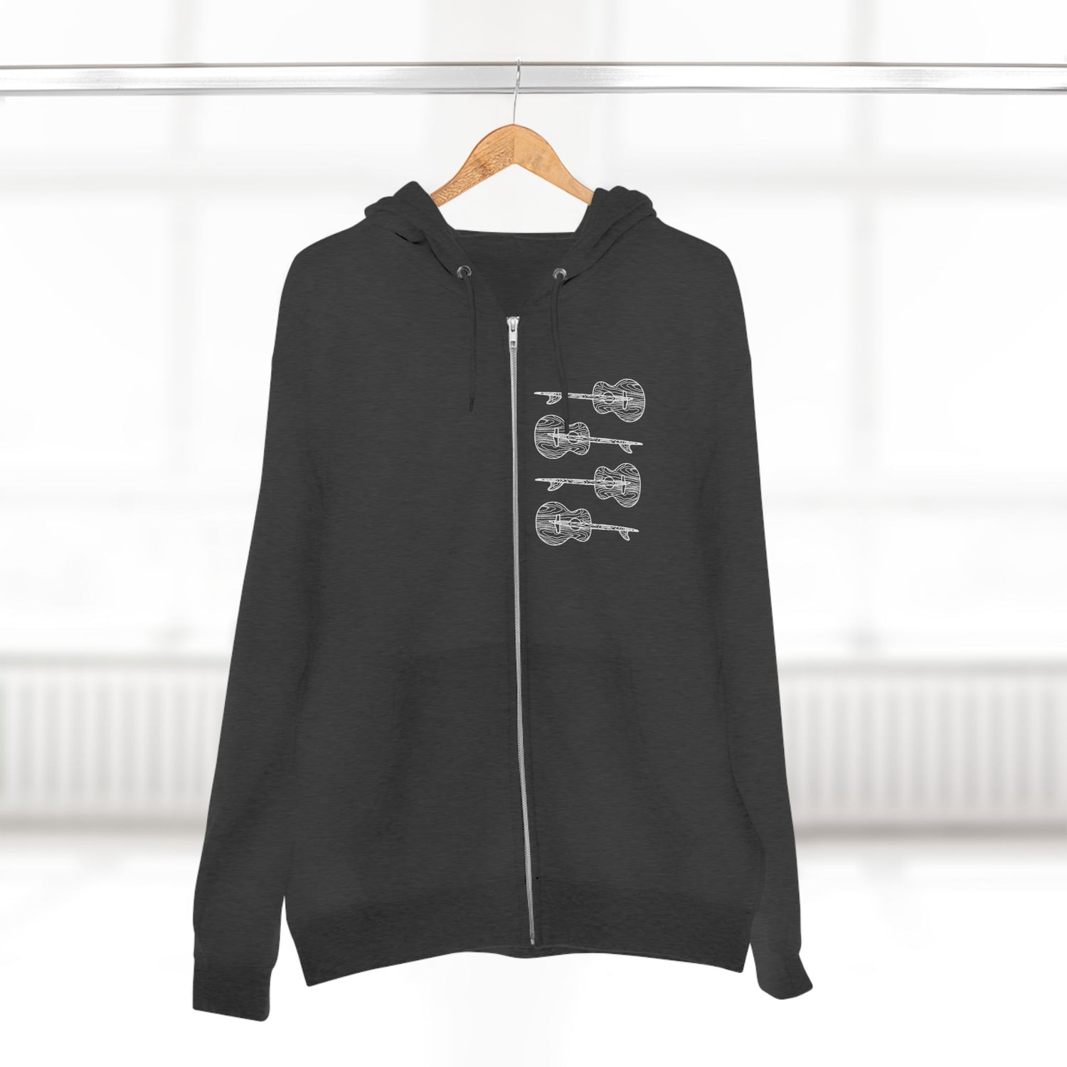 Ventana Santa Cruz Guitar Collab Unisex - Zip Cotton Blend Fleece Hoodie