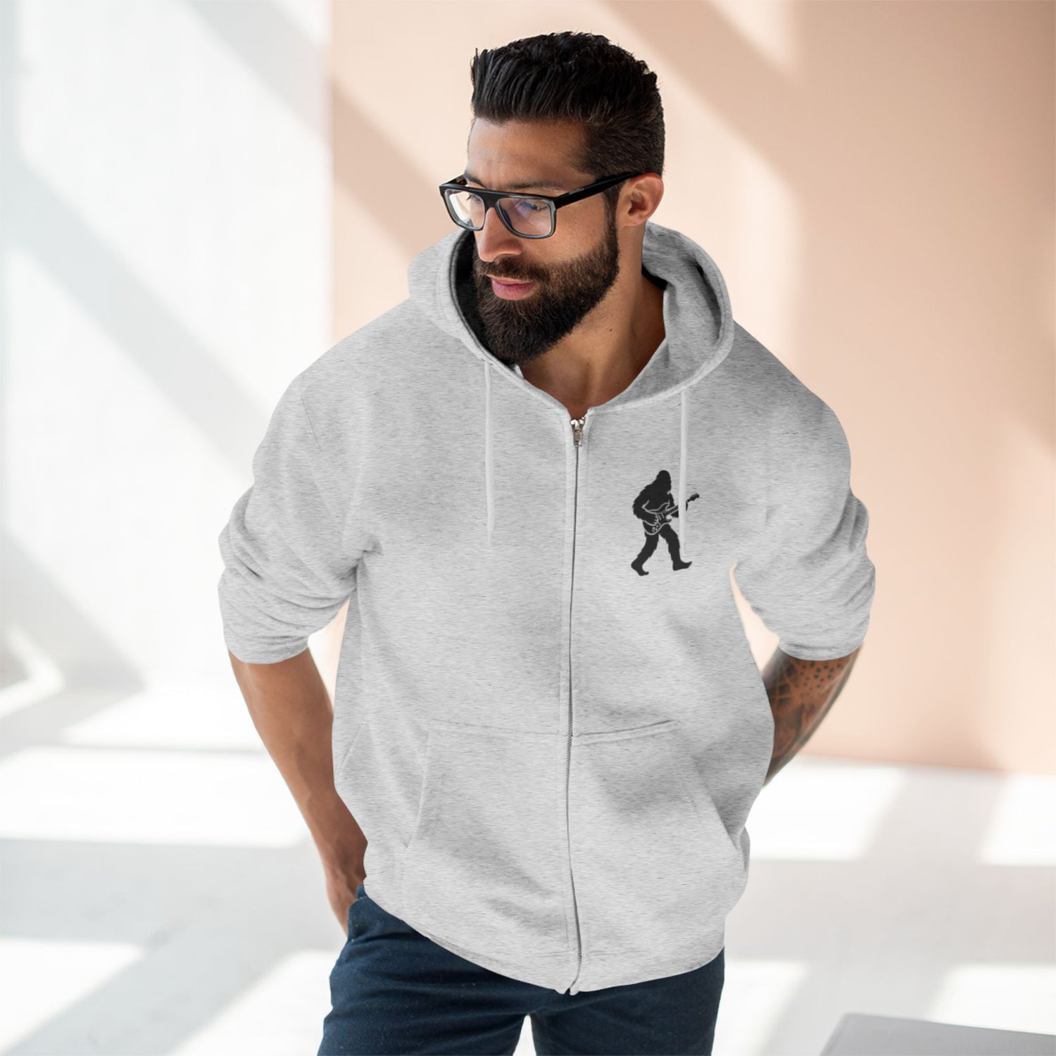 Ventana Jamsquatch Unisex - Zip Cotton Blend Fleece Hoodie
