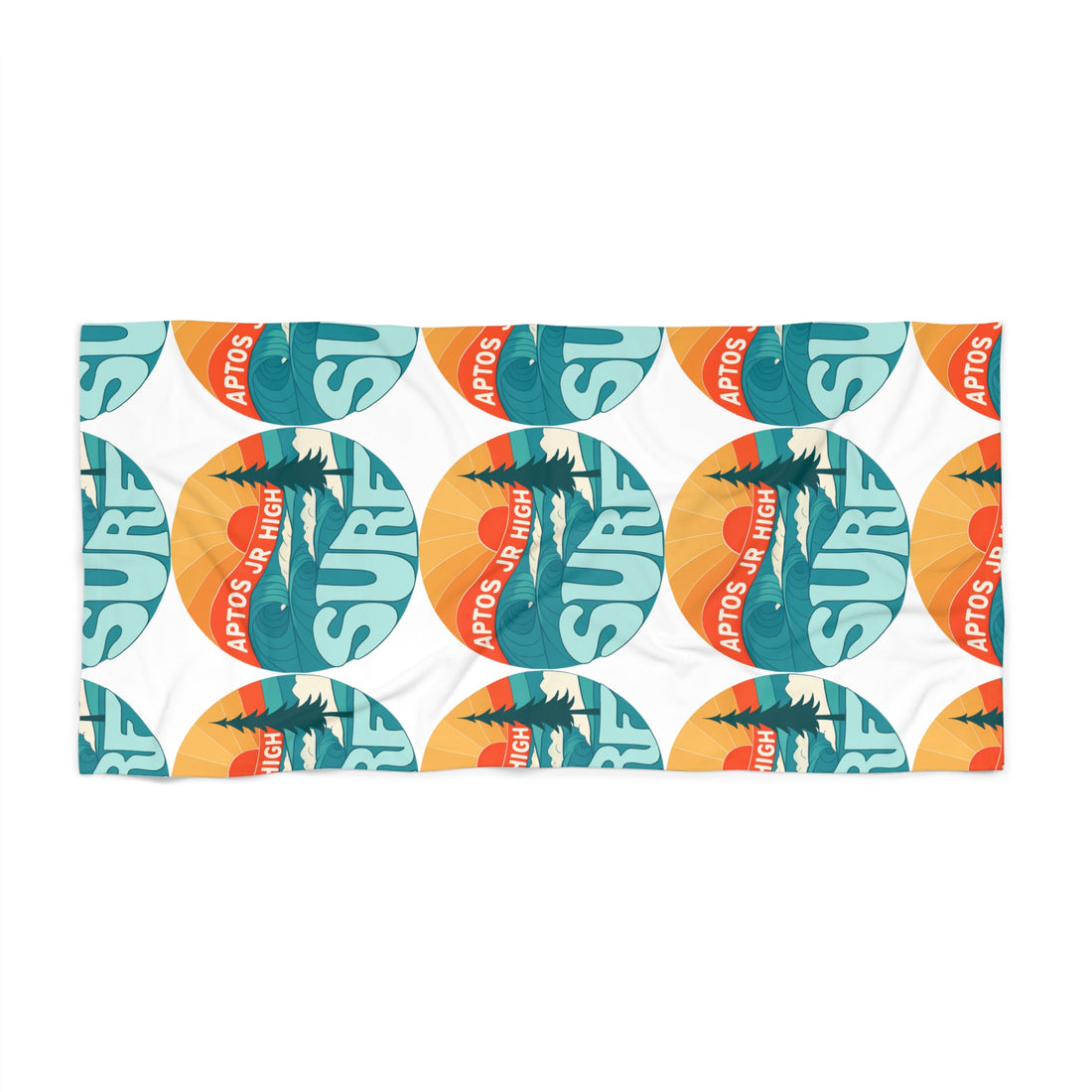 Aptos Junior High Surf Team Sunset - Surf Beach Towel (30&quot; x 60&quot;)