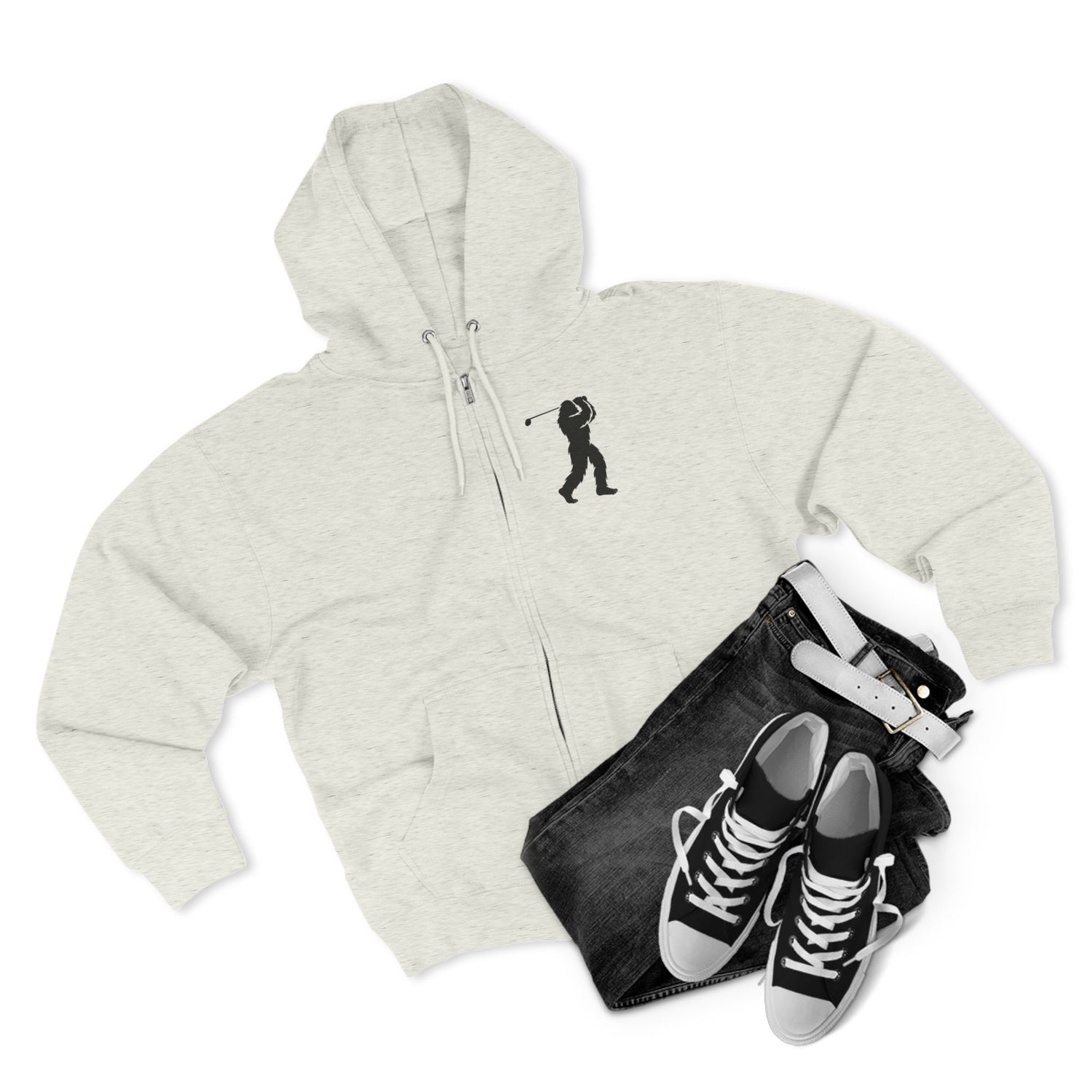 Ventana Golfsquatch Unisex - Zip Cotton Blend Fleece Hoodie