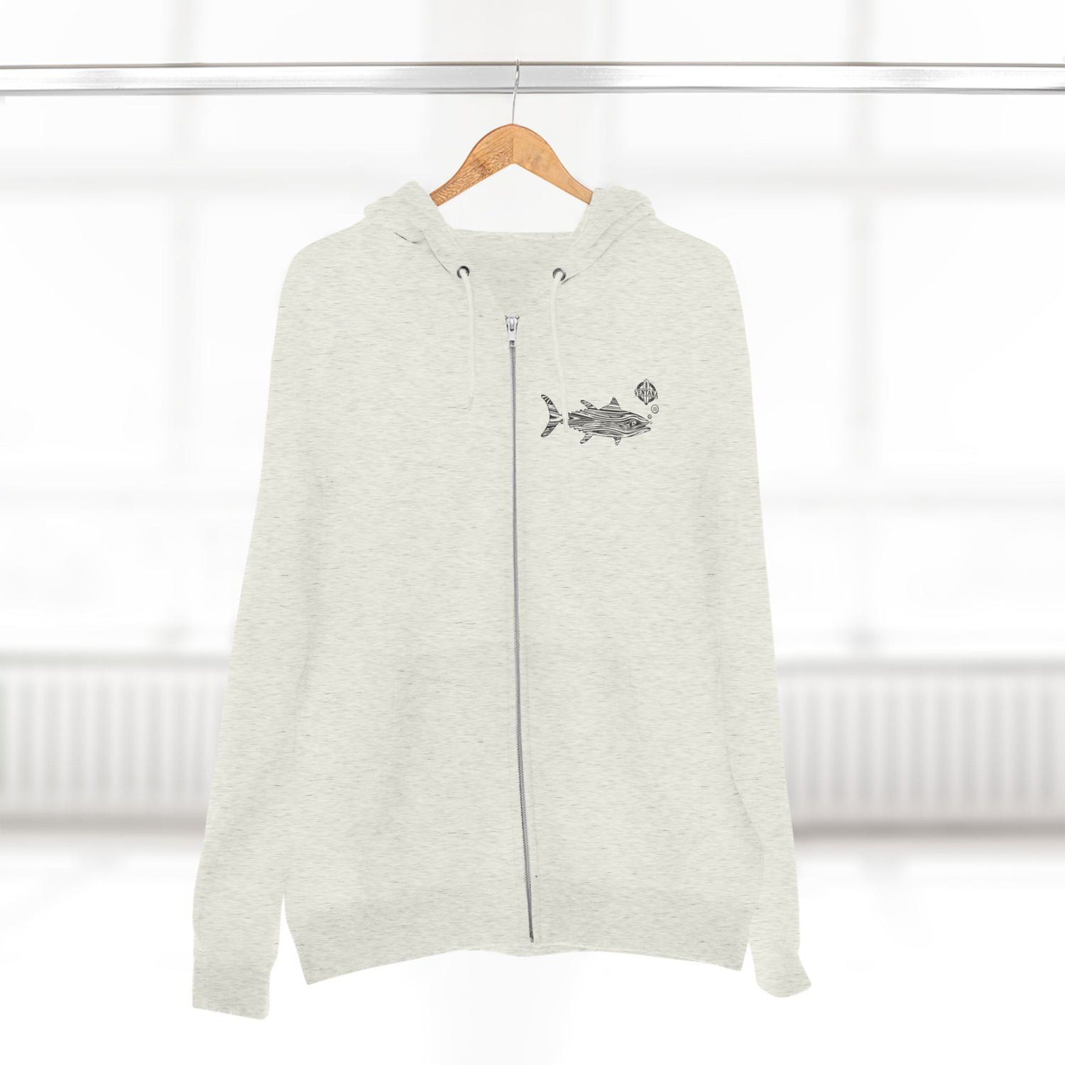 Ventana Wooden Tuna Unisex - Zip Cotton Blend Fleece Hoodie